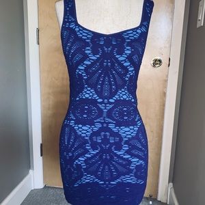 Free people blue bodycon dress xs
